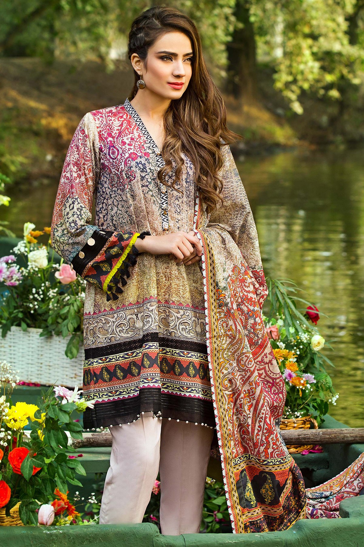 Ready to Wear Lawn Pakistani Ladies Suit by Alkaram Studio Online