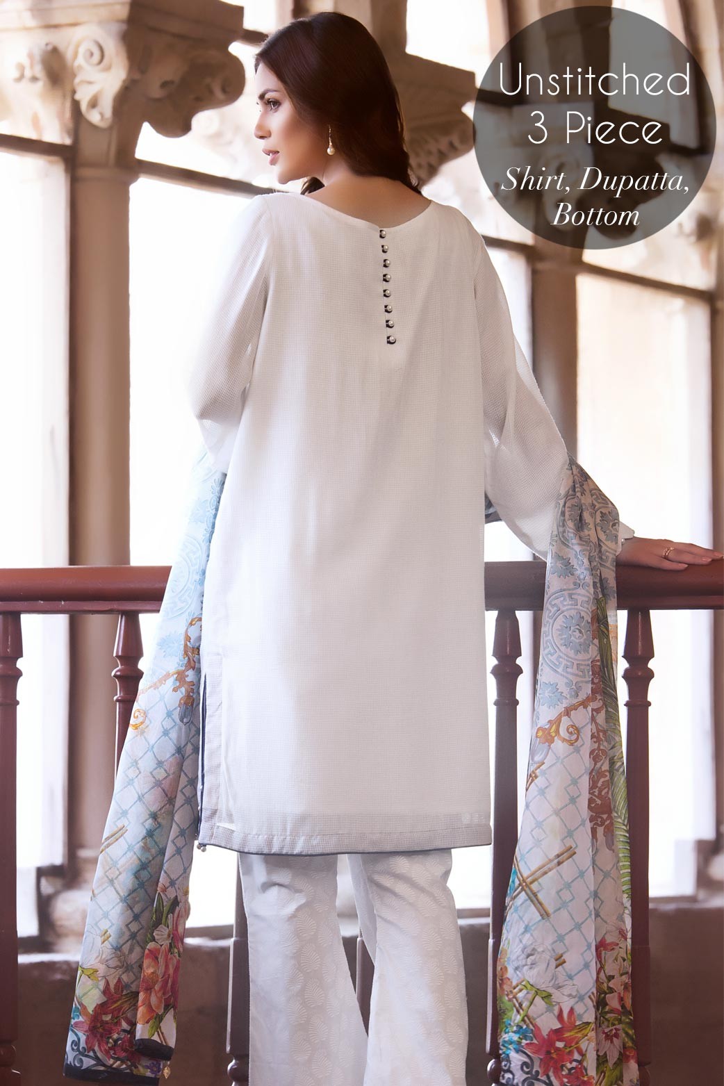 Buy Online Women’s Eid Collection 2017 Unstitched 3 Piece Pakistani Suit Dress by Luxe Semi Formal by Zeen - Pakistan Pret Wear Back