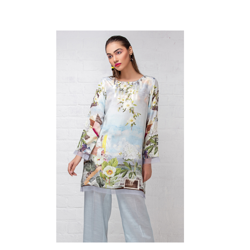 Elegant 2 Piece Grip Silk Designer Pakistani Ready to Wear Pret Dresses Online By Native.Pk Winter Collection 2019