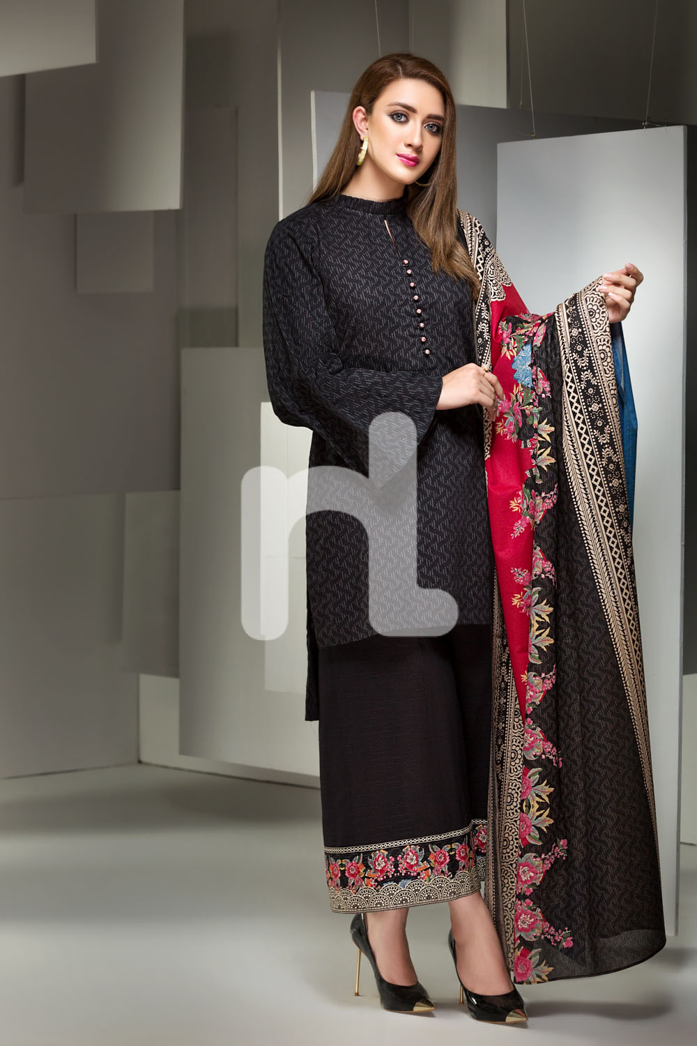 3 piece stitched winter khadder Indian Pakistani Salwar Kameez Suit 