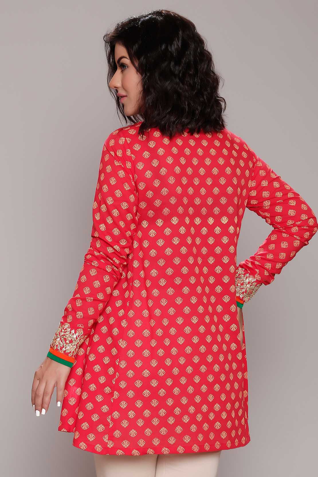 Elegant red printed ready to wear kurti by Rang Ja 2018 collection 