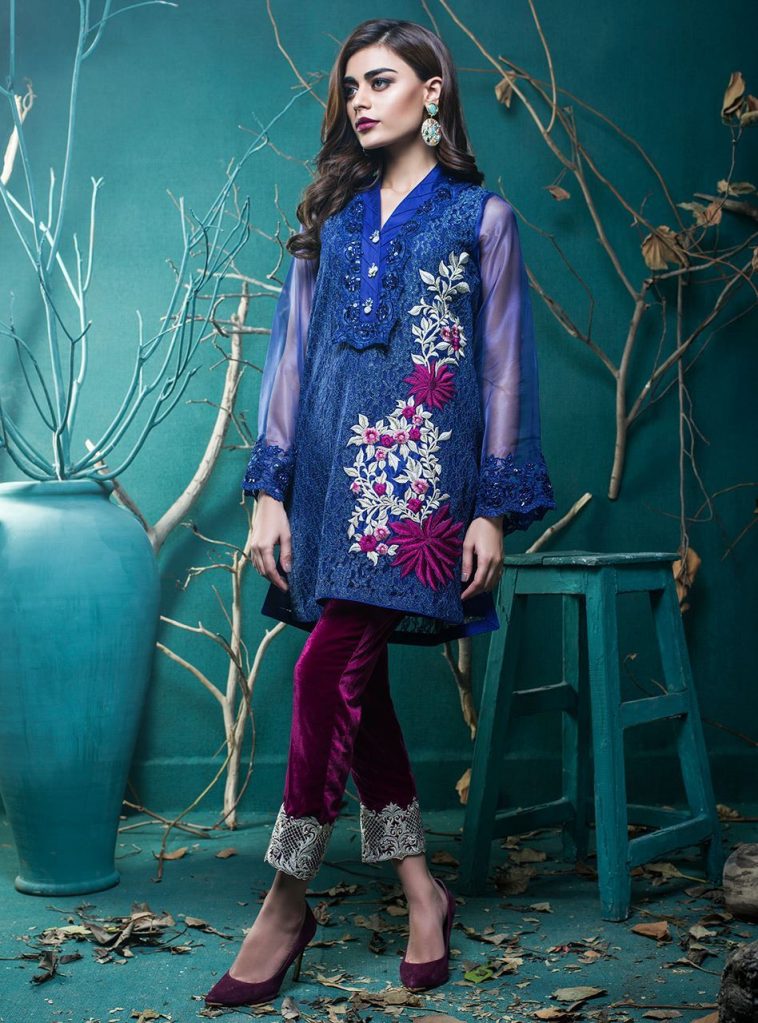 Rangrasiya Khaddar Suit Blue Embroidered CLEARANCE  3pc   £23 salwar kameez 