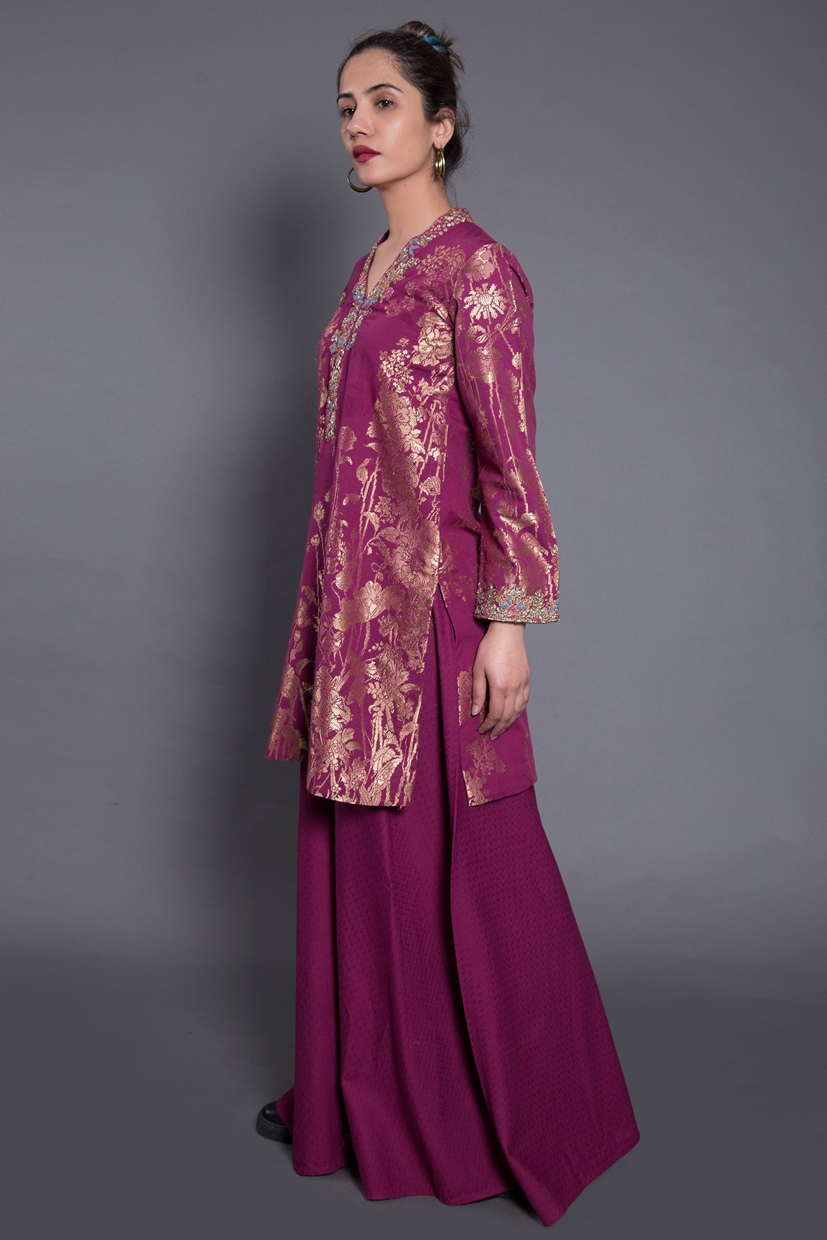 Formal wear purple ready to wear pret by Generation formal collection 2019