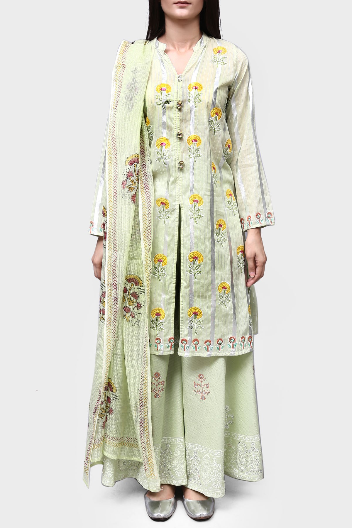 Pastel green vintage glore to wear dress by Generation part wear collection 2019 – Online Shopping In Pakistan