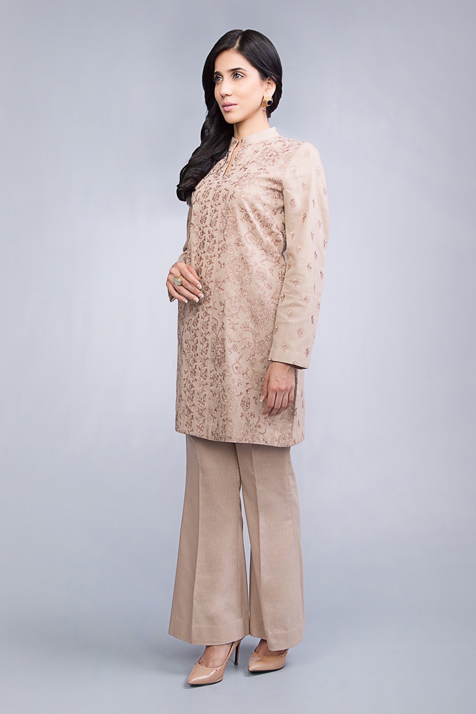 Persian almond 3 piece stitched dress by Bareeze pret wear collection 2019