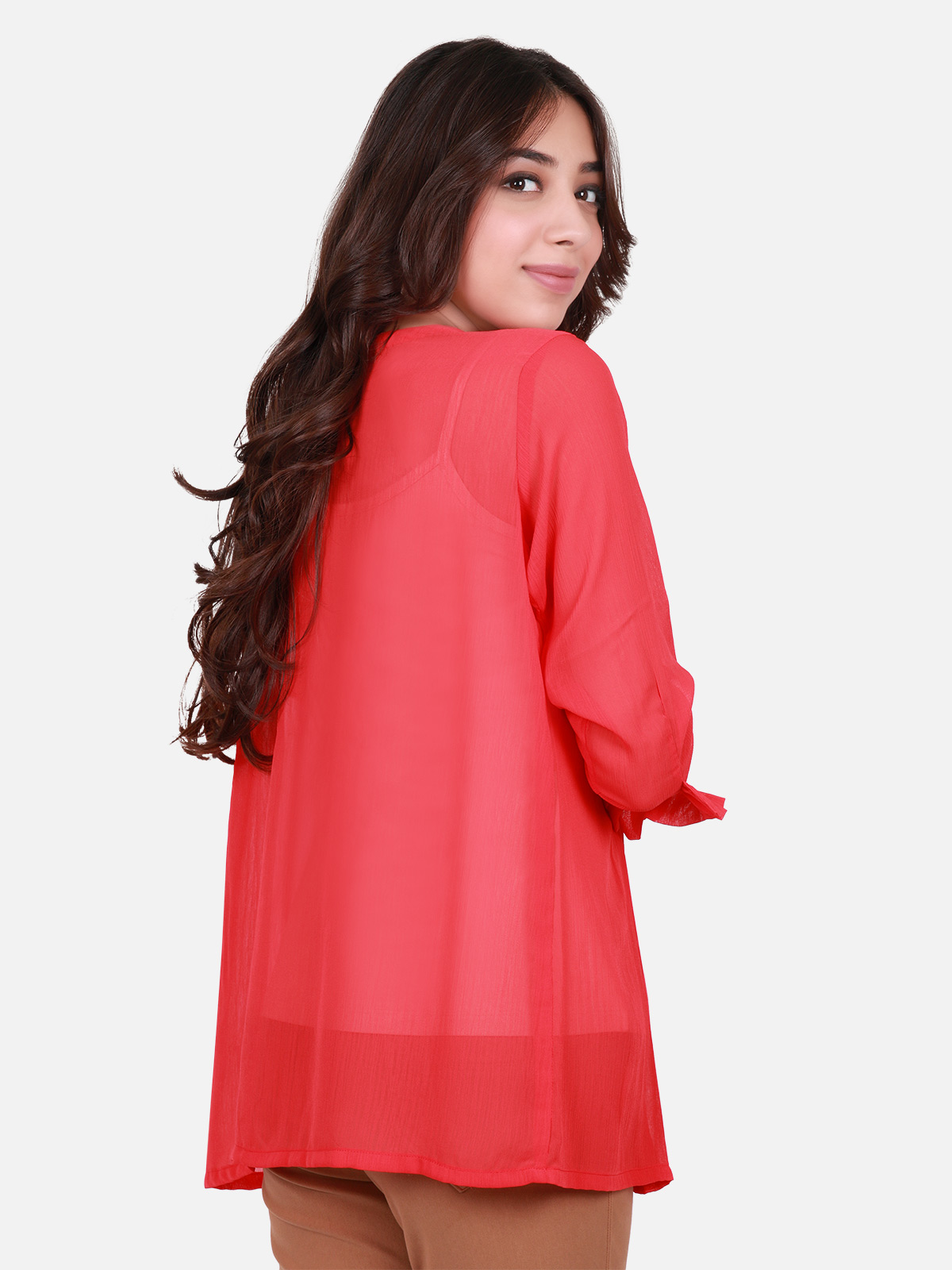 Red pret wear short top by Eden Robe western tops collection 2019