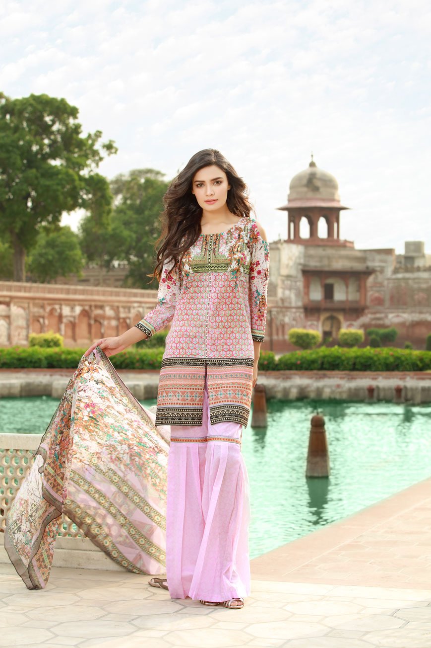 Unstitched Embroidered Suit for Women by Saroni Lawn Collection 2019 ...