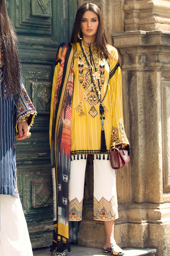 Buy Unstitched Lawn Suit by Elan with Embroidered Neckline - Online ...