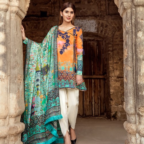 Get this ravishing embroidered Pakistani unstitched dress at a best price by Panache lawn collection 2019