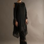 Mid night sky ready to wear black dress by Deepak Perwani new arrivals collection 2018