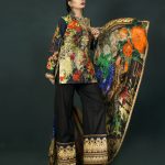 Ravishing black 3 piece Pakistani pret wear textured frock Nimsay spring summer collection 2019