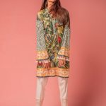 Refreshing ready to wear green kurti by nimsay casual pret collection 2019