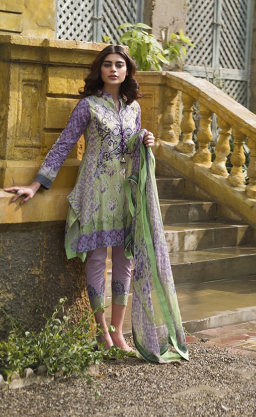 Buy this 3 piece lawn printed dress by LSM fabrics casual clothes 2018 available at a best price of pkr 4150