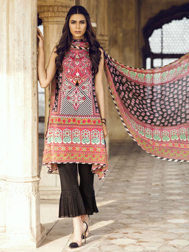 Buy this 3 piece lawn printed dress by Limelight casual clothes 2018 available at a best price of pkr 1990