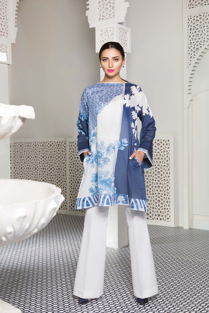 Buy this 3 piece lawn printed shirt by Pakistani dress in Uk available at a best price of pkr1090