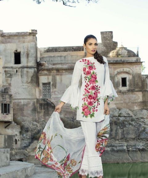 Buy this beautiful lawn printed unstitched shirt by Ivy prints spring collection 2018 at a reasonable price of 1950