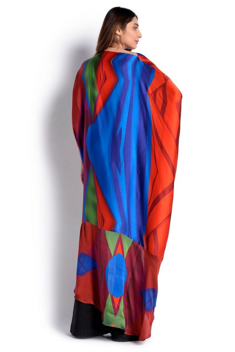 Ravishing multi color pret wear poncho shirt Sana Safinaz Silk tunics ...