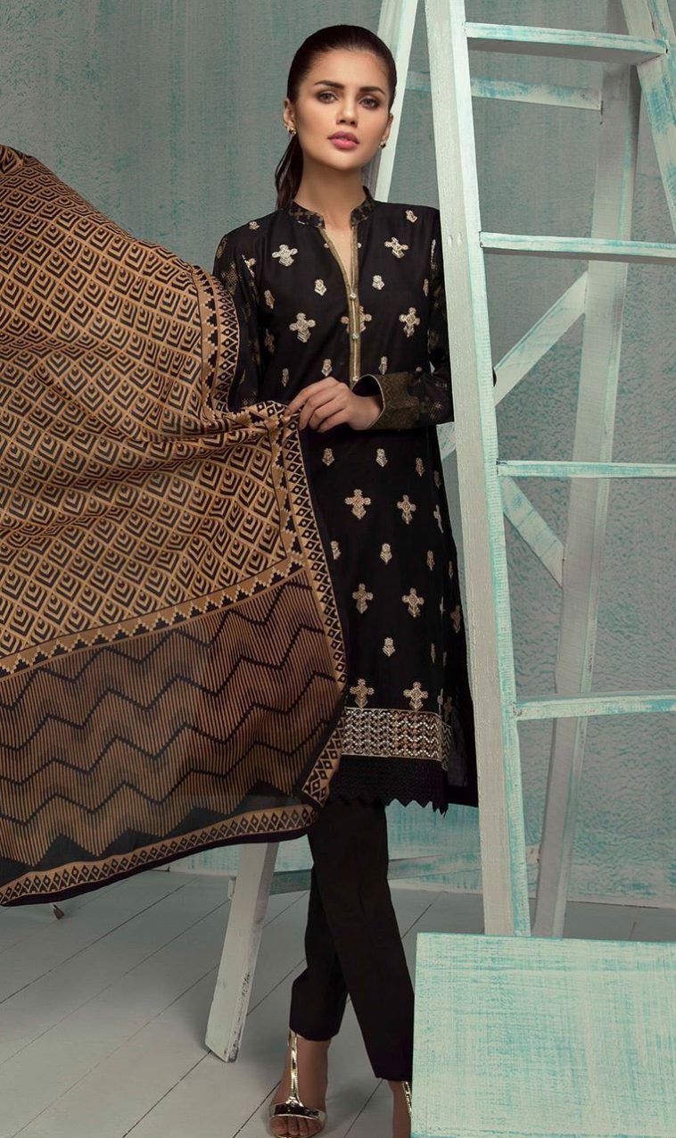 polka dot dress pakistani 2018