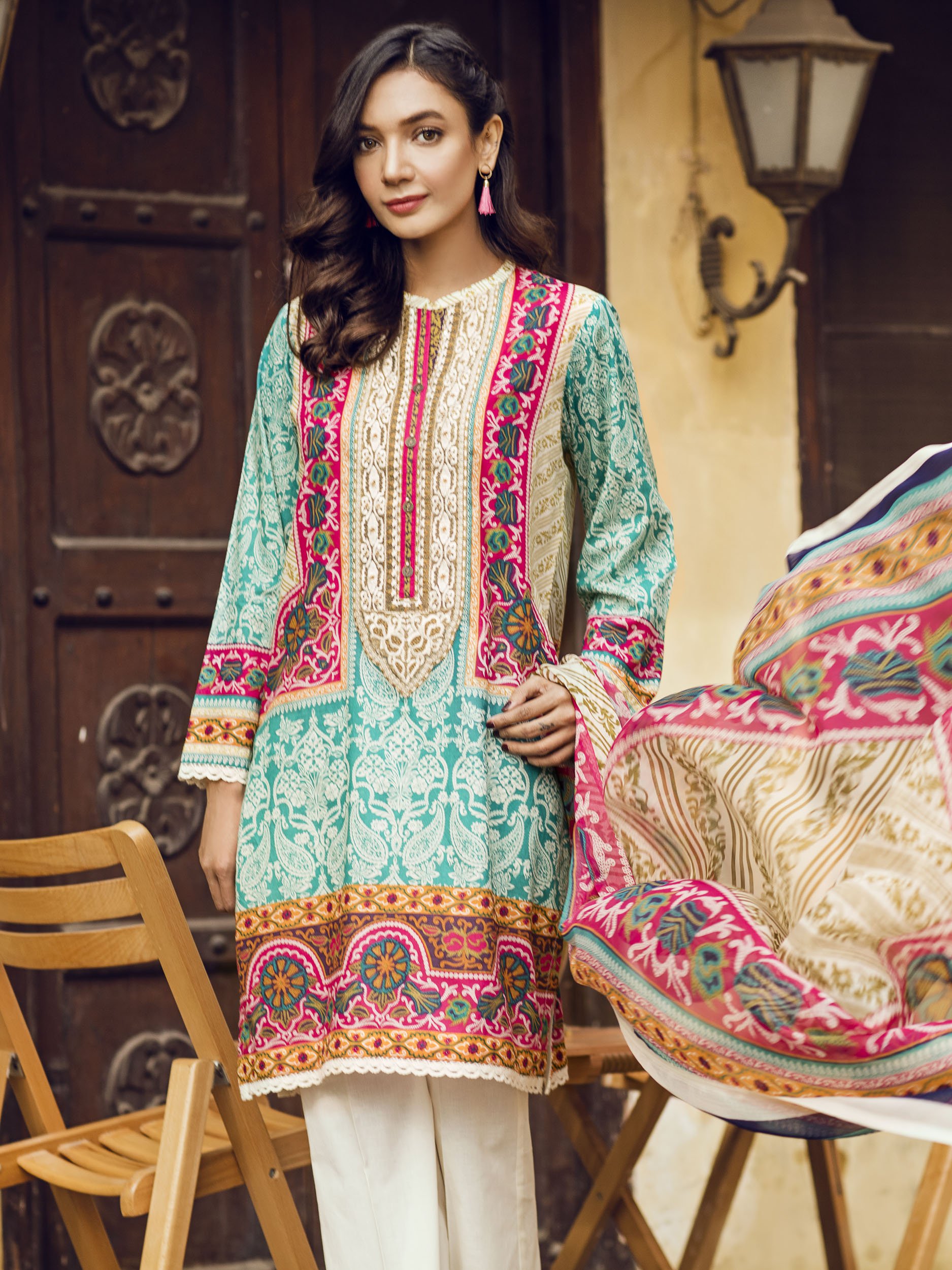 Buy this elegant printed lawn dress at a best price by Limelight casual summer collection 2018