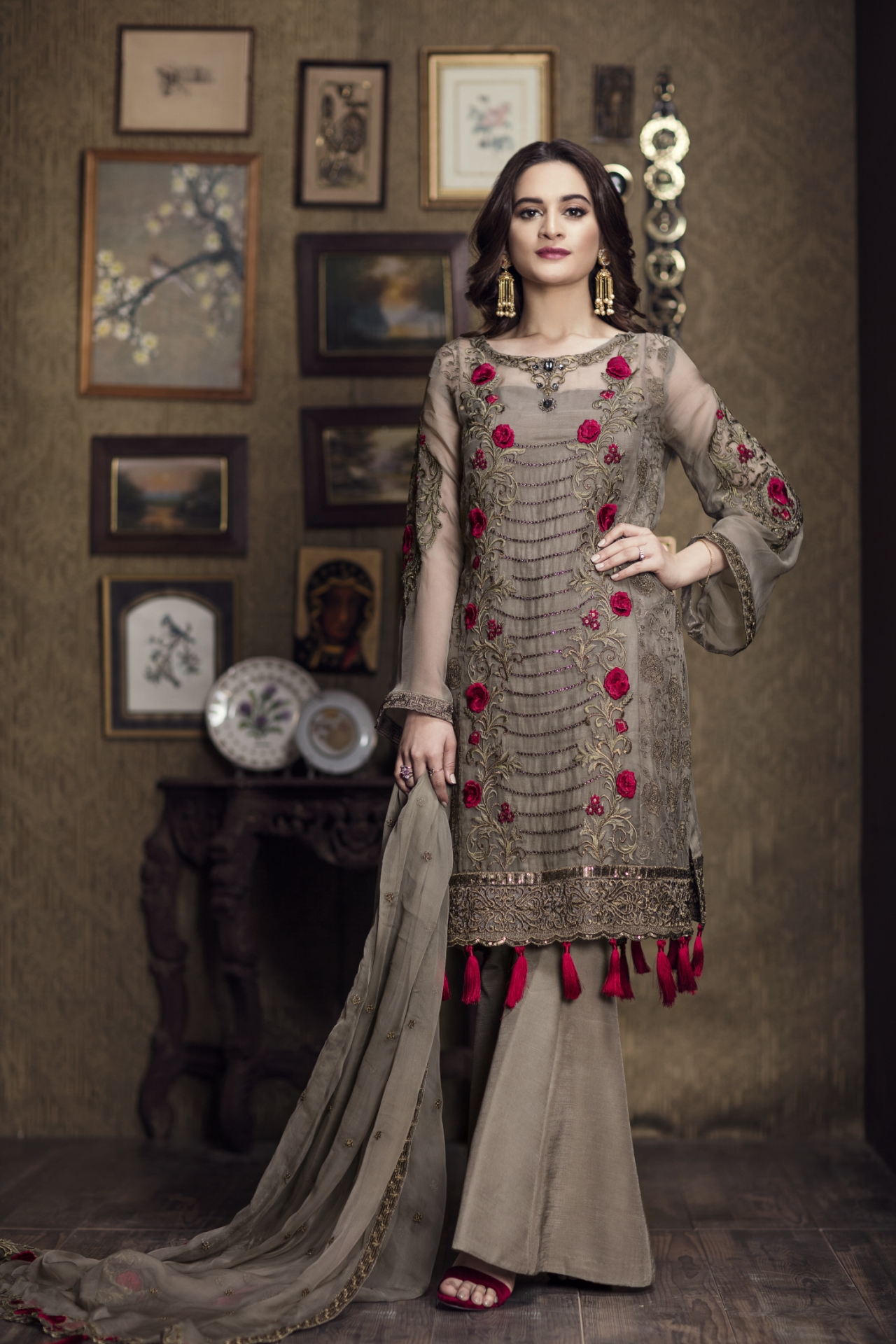Premium Embroidery Pakistani Chiffon Party Fancy wear/EID Collection Stitched 