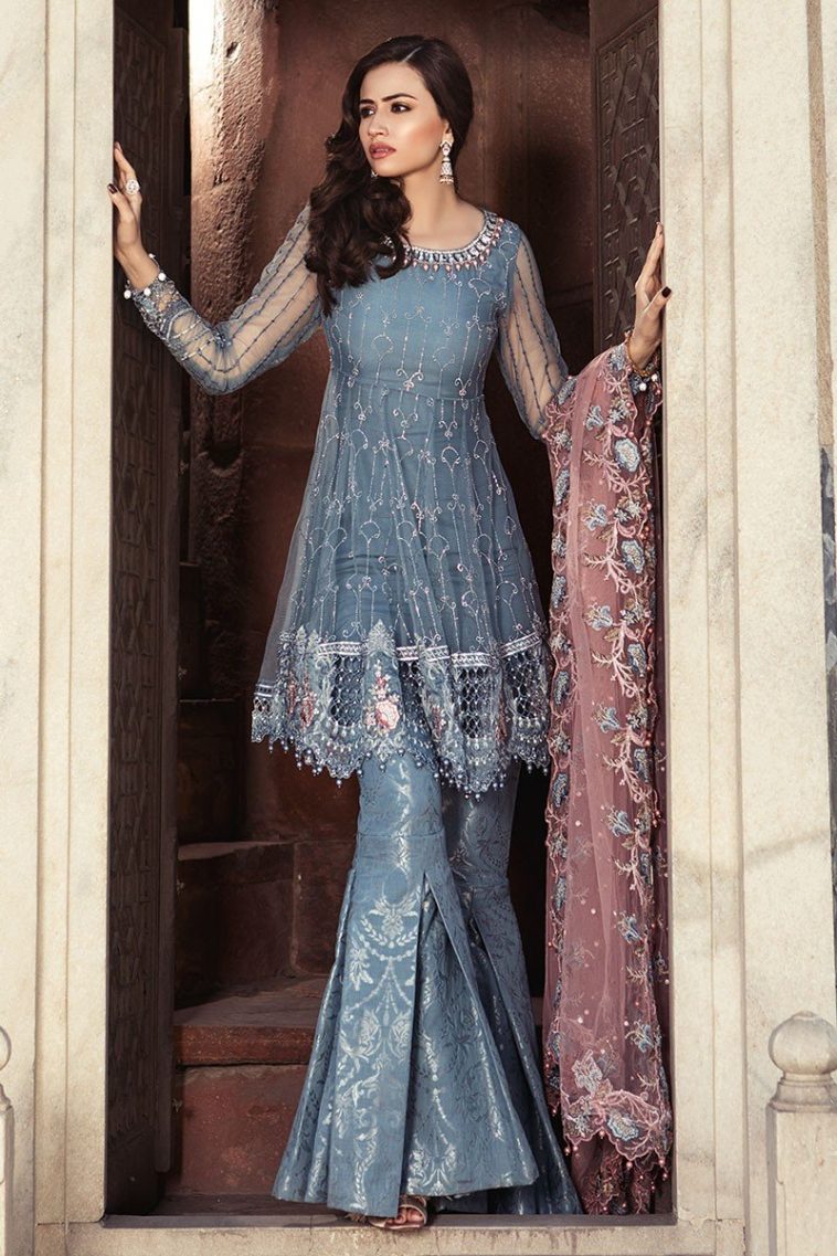 Maria B Eid Collection features Ready to Wear Full Embroidered Formal Pakistani Dress