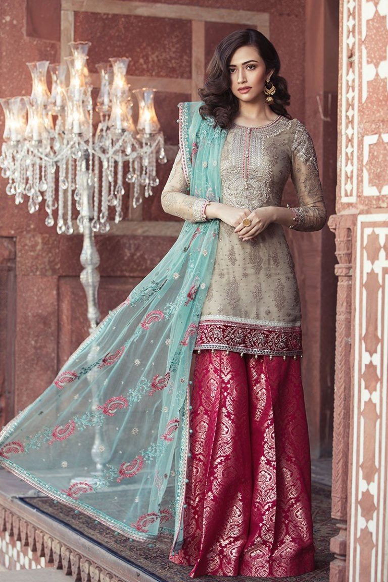 Maria B Sale on this Beautiful Pakistani Wedding Unstitched Sharara