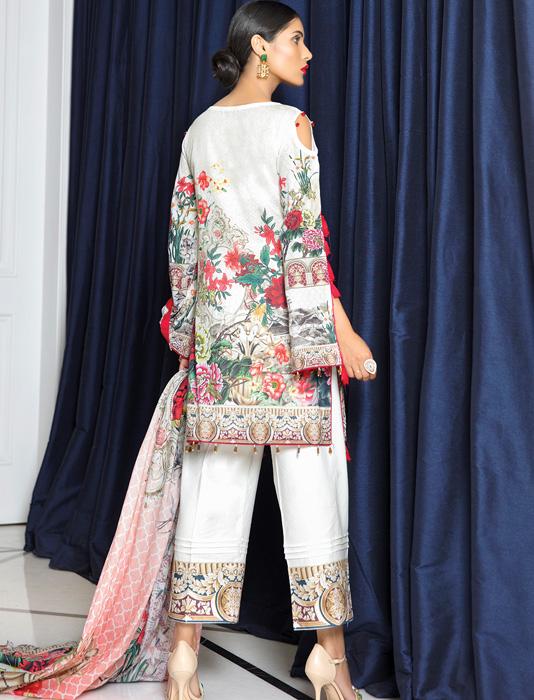 This elegant 3 piece unstitched lawn dress available at a decent price of pkr 2200at all online and off line stores by Khas summer collection vol.2 2018
