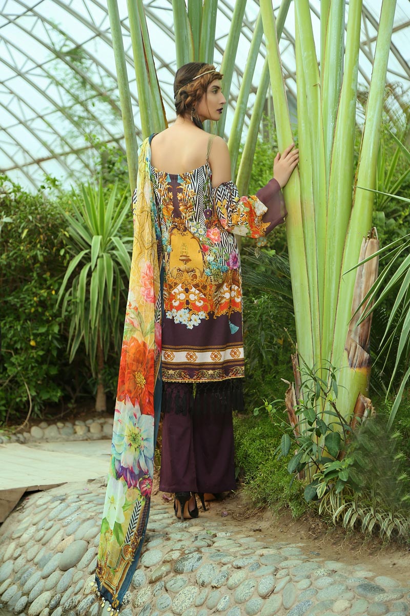 Buy this lawn pret wear unstitched dress at a best price of available for online shopping by Paras Eid Clothes in New york