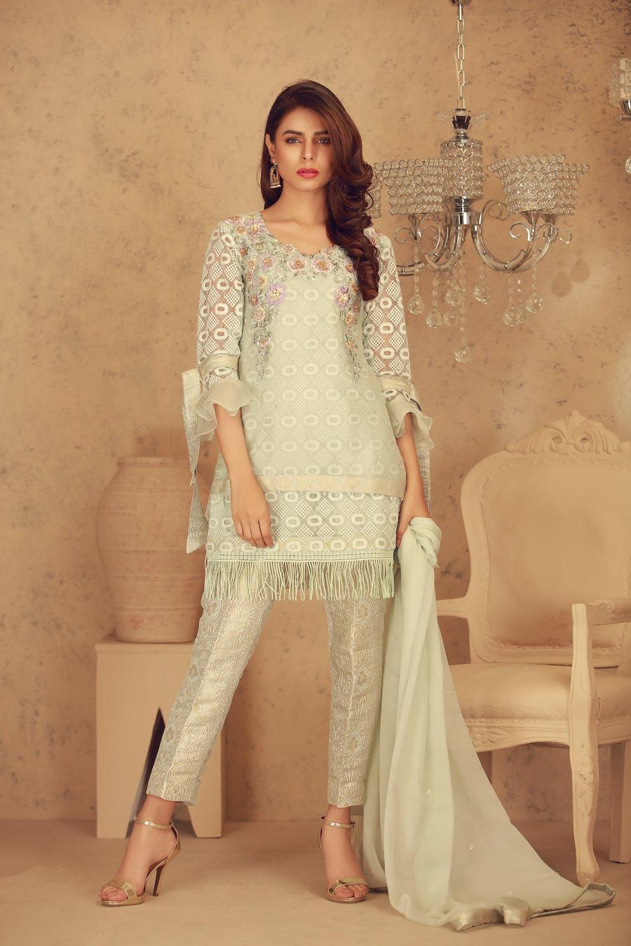 Honey Dew Festive Collection Pakistani Party Dress by Sarosh Salman