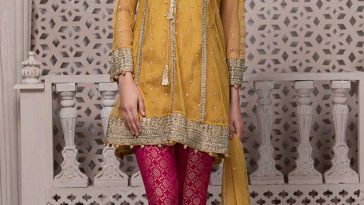 Maria B Mehndi Collection Features this Pretty Pakistani Wedding Dress