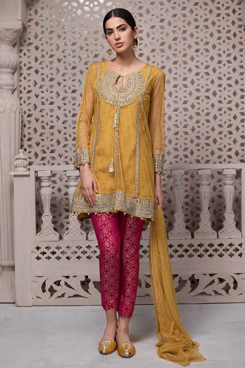 Embroidered   Chiffon Stitched Suit  Pakistani Indian ladies clearance  for Eid 