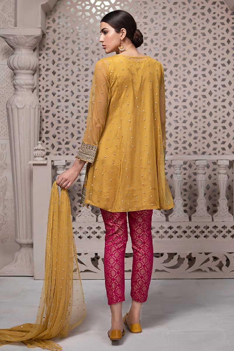 Maria B Mehndi Collection Features this Pretty Pakistani Wedding Dress 