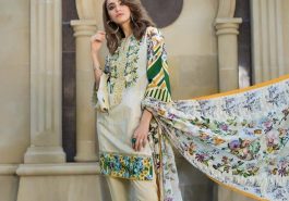 very pretty and stylish camel colored Pakistani dress online by Gul Ahmed online