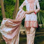A beautiful Pakistani off white Pakistani casual dress by Warda
