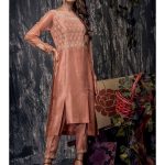 A beautiful pink silk Pakistani formal dress by Umsha offical