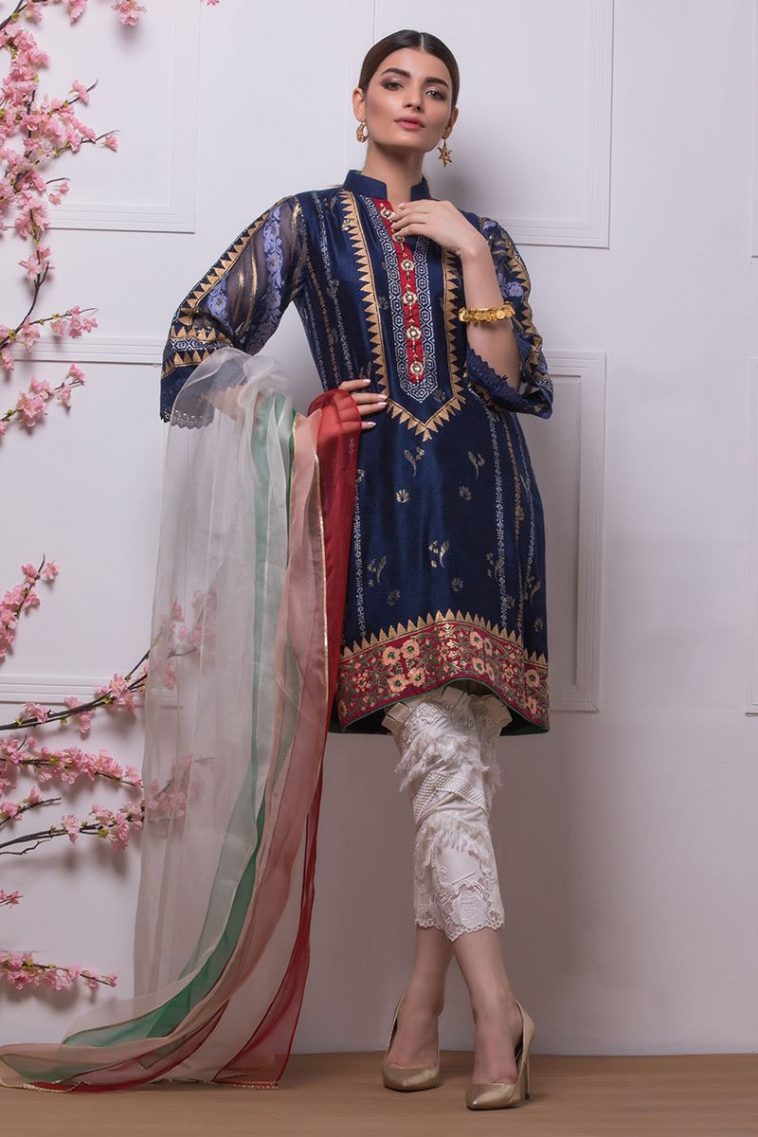 Pakistani ANUS ABRAR 2018 Suit Collection Latest Embroidery Shalwar Kameez 