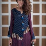 Maroon cotton two piece Pakistani eid dress by Umsha officals