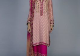 Traditional and beautiful Pakistani net suit by Mina Hasan