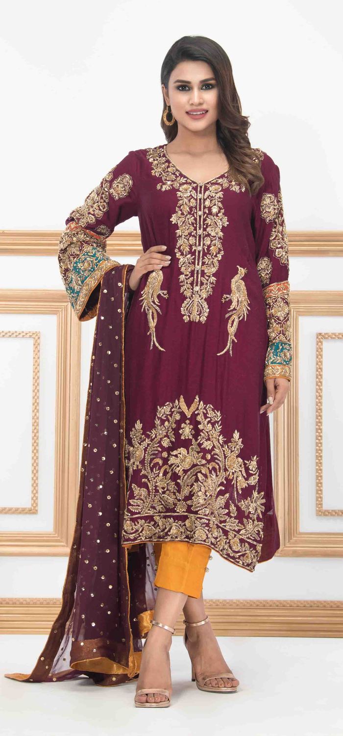 it makes a very traditional and cultured Pakistani formal wear dress.