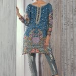 Pakistani wedding dresses by Annus Abrar has this icy blue embellished typical outfit