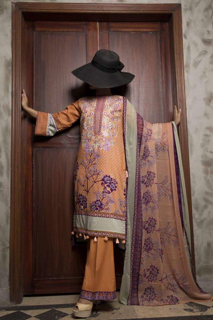 Embroidered Lawn Suit with Chiffon Dupatta