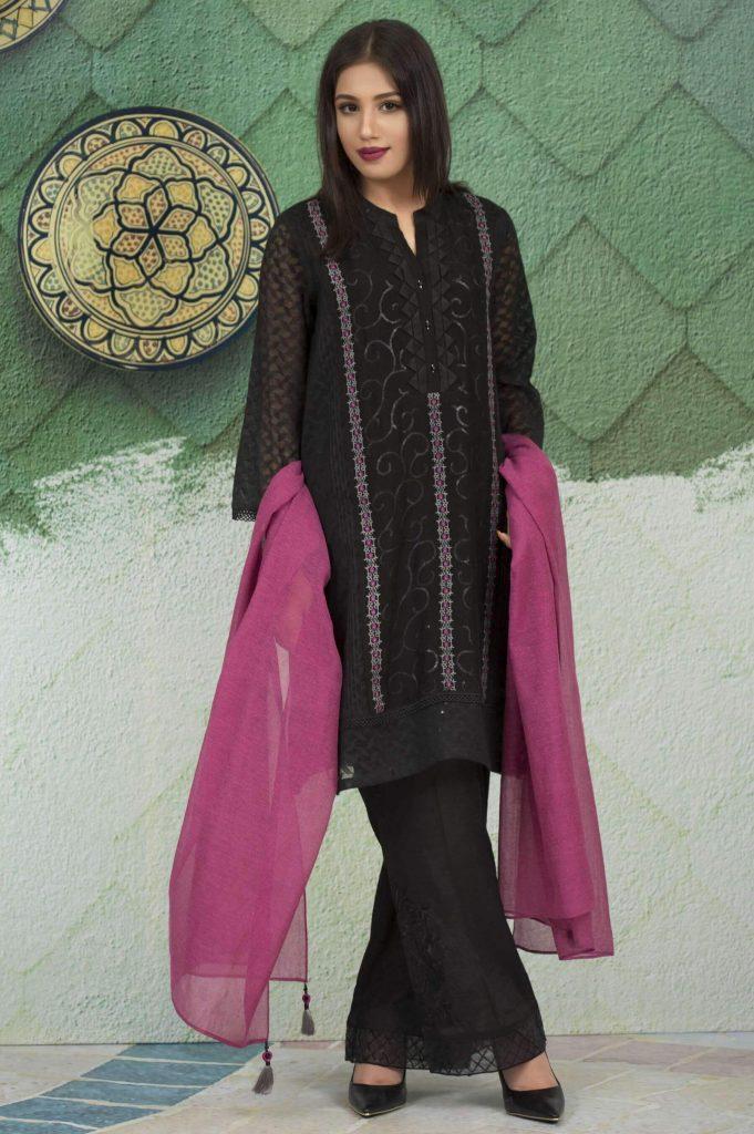 Khaddi Net Dress by Zeen Eid Collection 2019