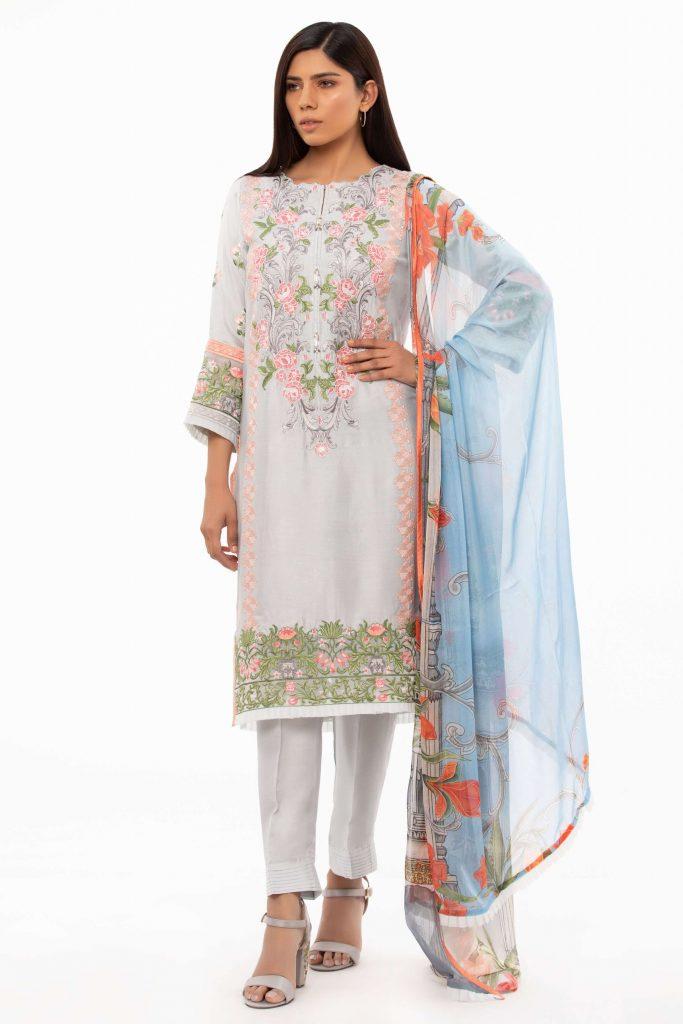 Ready to Wear Straight Shirt with Trouser & Dupatta by Sapphire Eid Collection 2019