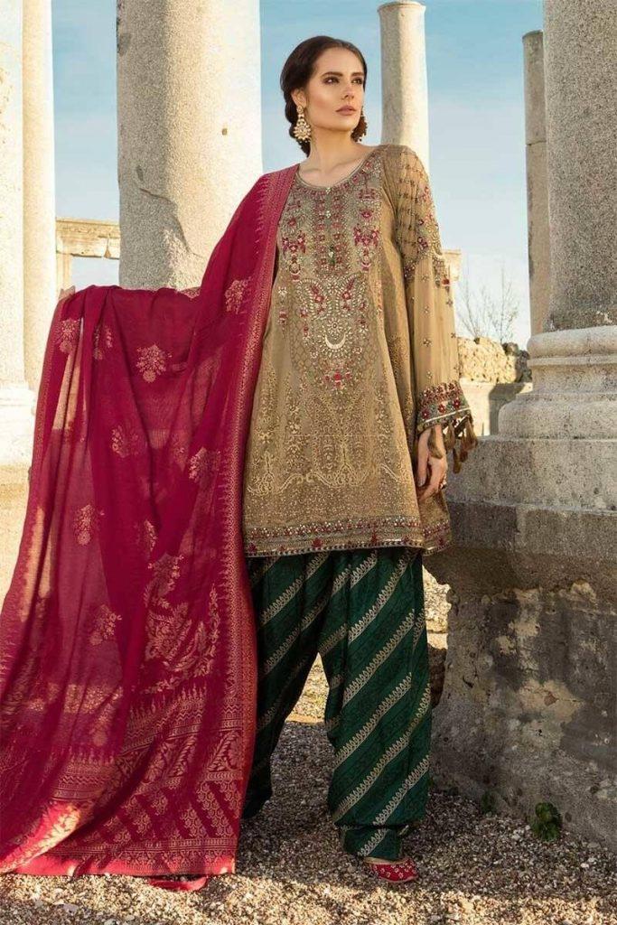 Ravishing Multi Color Combination Dress by Maria B Eid Collection 2019