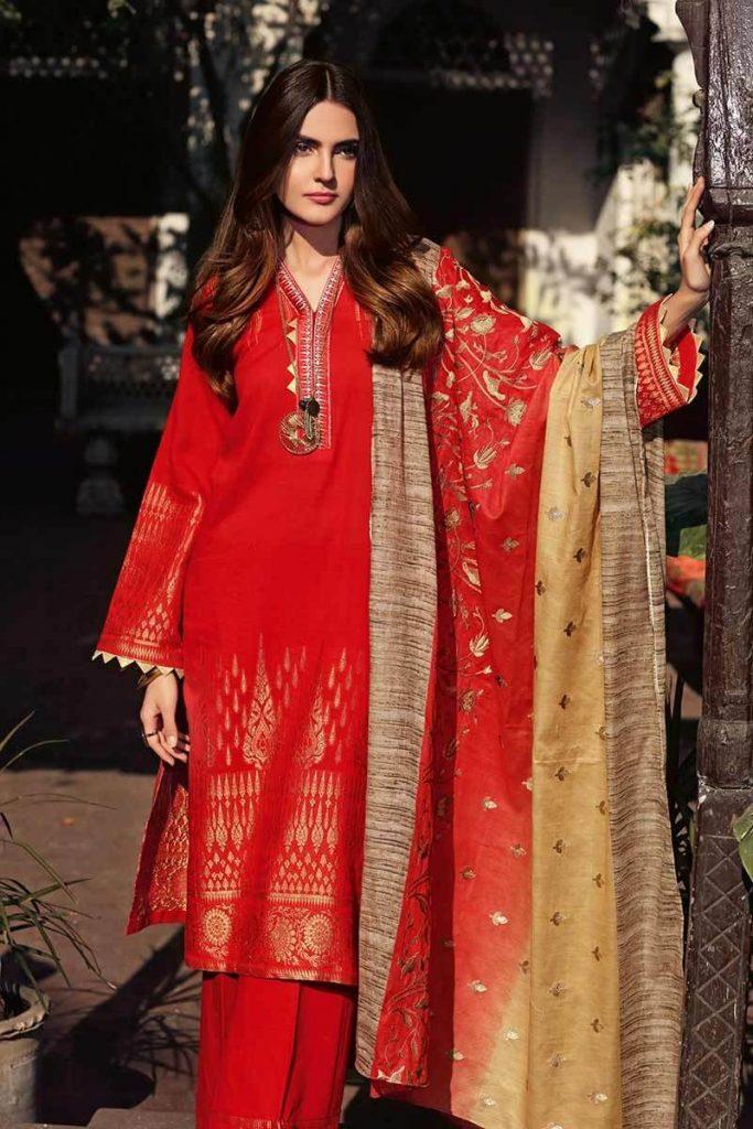 Red Suit for Eid by Gul Ahmed Eid Collection 2019