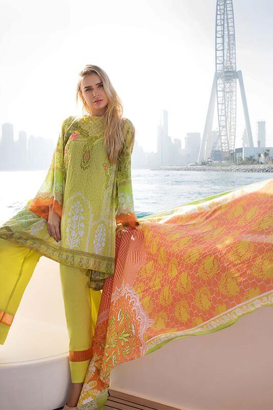 Unstitched Cotton Suit by Chen One Eid Collection 2019