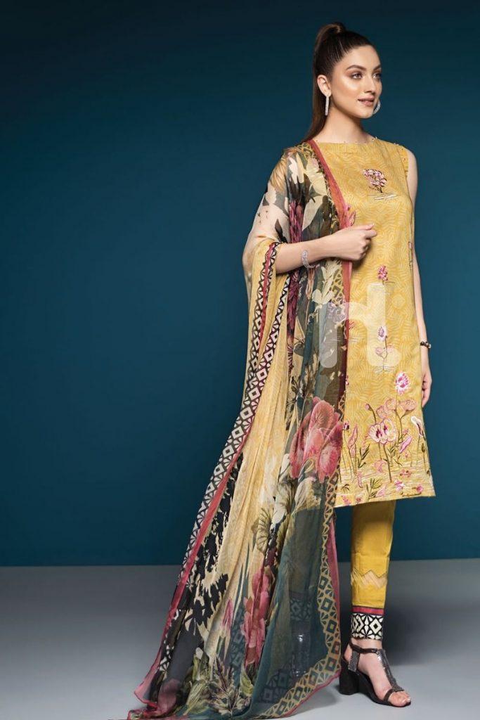 Nishat Linen Classic embroidered eid dress