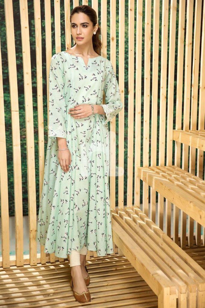 Nishat Linen Soothing green dress