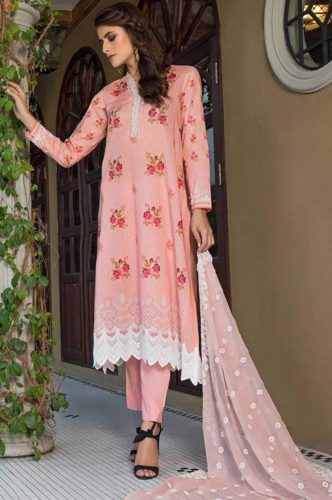 Zeen Woman Embroidered Peach suit