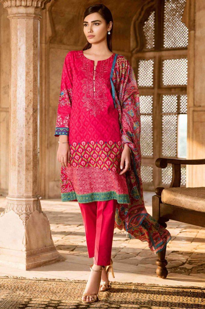 Zeen Woman Red Ethnic Dress